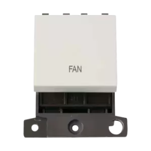 Image of Click Scolmore MiniGrid 20A Double-Pole Ingot Fan Switch White - MD022PW-FN
