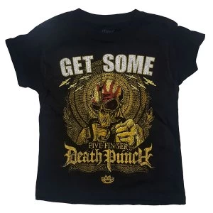 Image of Five Finger Death Punch - Get Some Kids 5 - 6 Years T-Shirt - Black