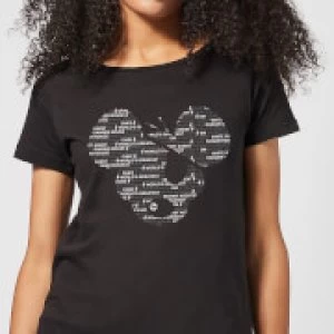 Image of Danger Mouse Word Face Womens T-Shirt - Black - M
