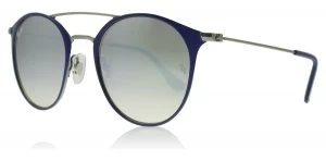 Image of Ray-Ban 3546 Sunglasses Gunmetal Top Blue 90109U 49mm