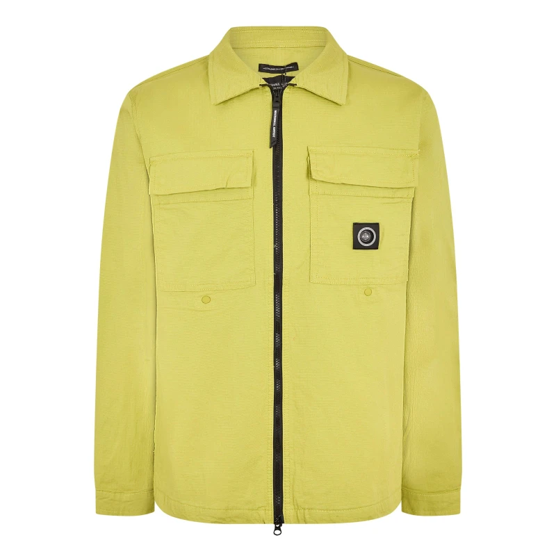 Image of Marshall Artist Mens Plaid Overshirt Winter Lime male X Small