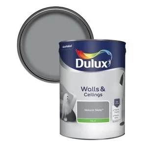 Image of Dulux Walls & Ceilings Natural Slate Silk Emulsion Paint 5L