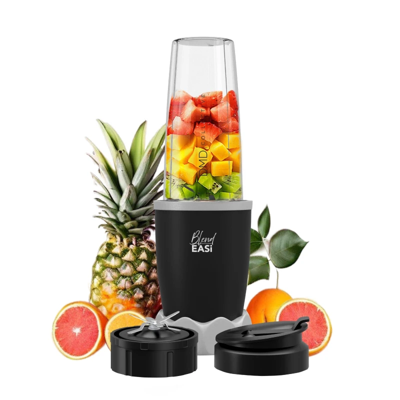 Image of DMD Collective BlendEasi NutriBullet Blender Starter Kit, 1 x MotorBase, 800ml Beaker, Extractor Blade, To-Go Lid Black