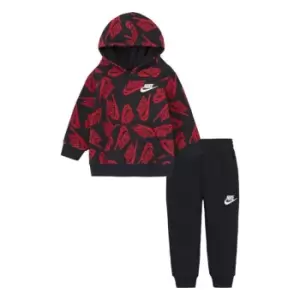 Image of Nike Flc Po+Jog Set Bb99 - Black