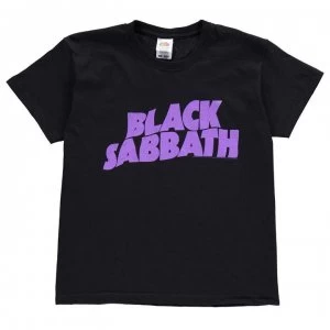 Image of Official Black Sabbath T Shirt Junior - Wavy Logo