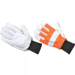 Image of Portwest Chainsaw Gloves in White, Size Large Leather