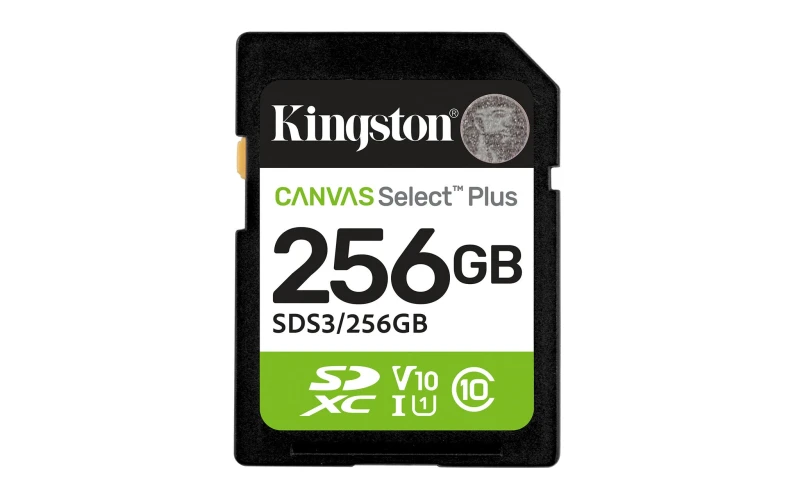 Image of Kingston Technology Kingston Technology 256GB SDXC Canvas Select Plus Gen3 150MB/s C10 UHS-I U1 V10 SDS3/256GB
