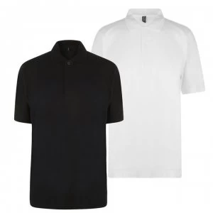 Image of Donnay Two Pack Polo Shirts Mens - White/Black