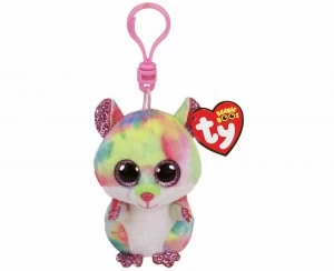 Image of ty Rodney Hamster Beanie Boo Clip Keyring