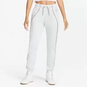 Image of Nike Air Womens Mid-Rise Fleece Joggers - White
