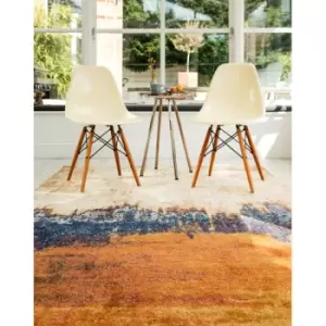Image of Asiatic Carpets Nova Machine Woven Rug Distress Orange - 120 x 170cm