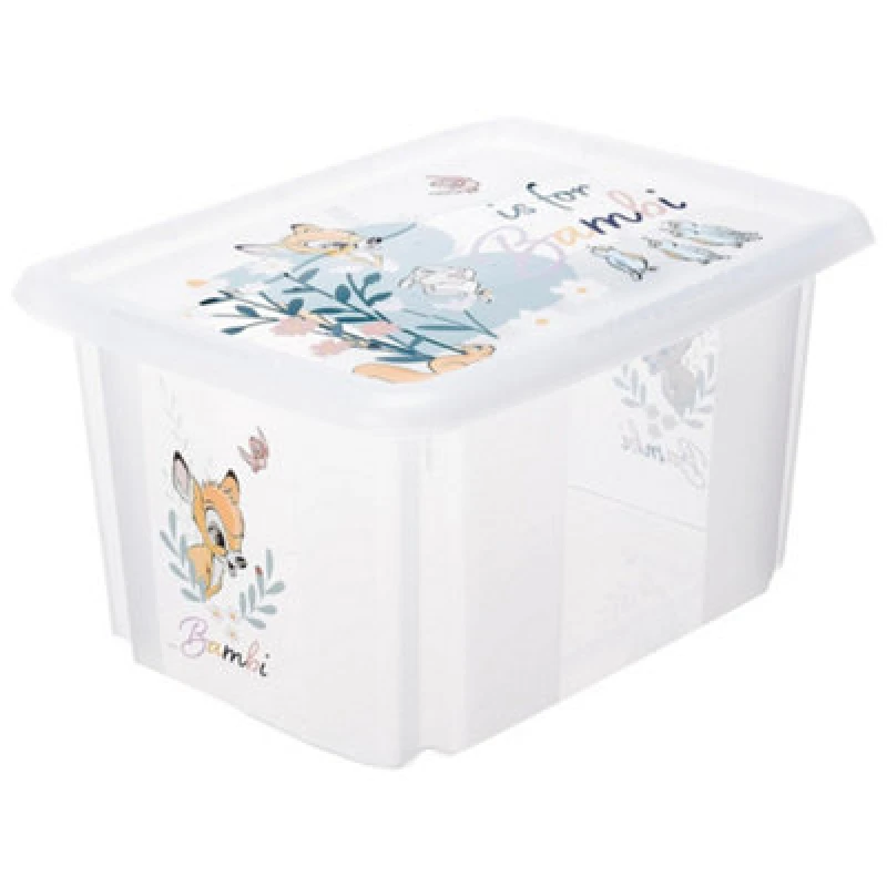 Image of Keeeper Bambi Turn Around Stackable Box With Lid 15 Litre Transparent