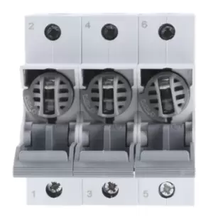 Image of Mersen 63A 3 Pole D02 Bottle Fuse Switch Disconnector, 400V ac