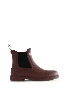 Image of Red 'Commando' Chelsea Boots