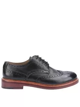 Image of Cotswold Quenington Leather Sole Shoes, Black, Size 8, Men