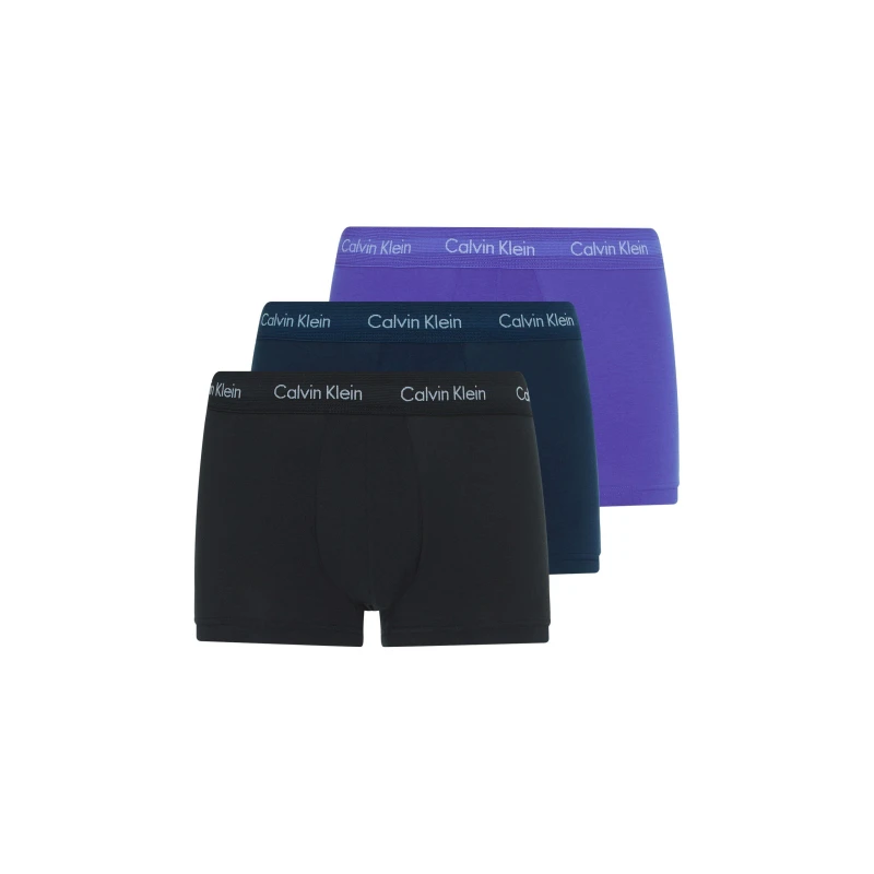 Image of Calvin Klein 3 Pack Cotton Stretch Boxer Briefs - Black - Navy - S