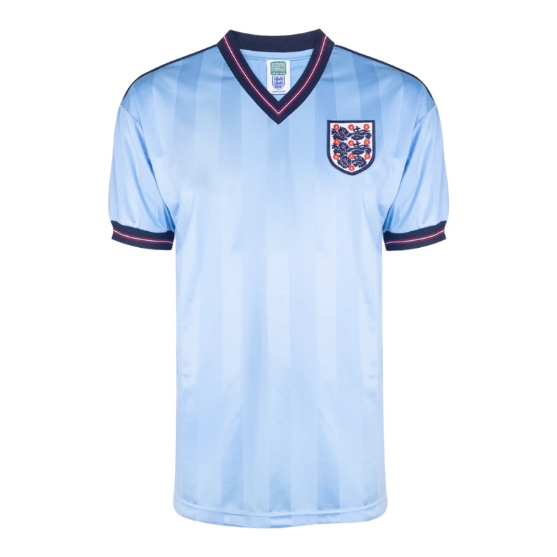 Image of Score Draw England 1986 Third Retro Football Shirt ENG86TPYSS-M M Mens Sportswear