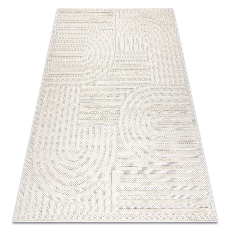 Image of RugsX Carpet Santo Sisal 0989 Geometric White 160X220 Cm
