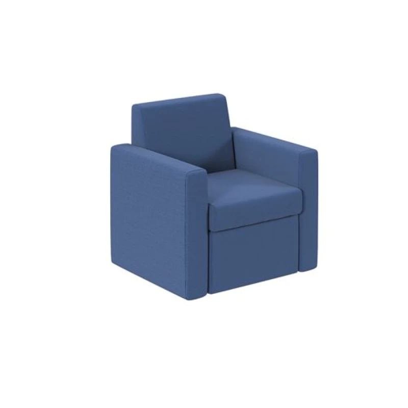 Image of Melody Single Fabric Sofa - Cobalt Blue