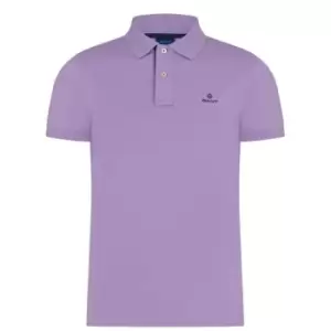Image of Gant Contrast Rugger Polo Shirt - Purple