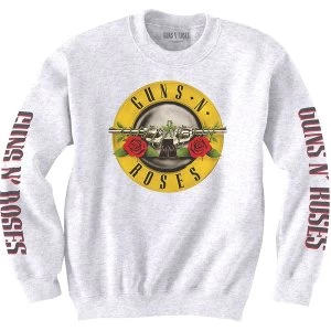 Image of Guns N' Roses - Classic Text & Logos Unisex Medium Sweatshirt - White