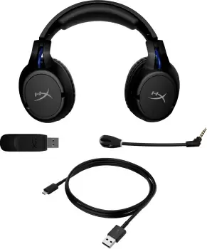 Image of HyperX Cloud Flight - Wireless Gaming Headset (Black-Blue) - PS5-PS4