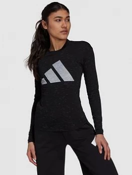 Image of adidas Winners Long Sleeve T-Shirt - Black, Size 2XL, Women