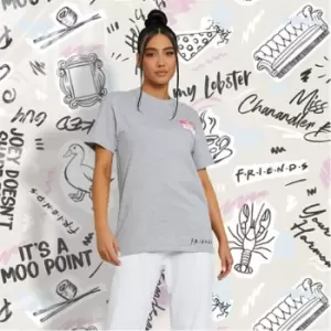 Image of I Saw It First Friends Regina Phalange Oversized T Shirt - Grey