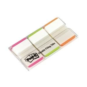 Image of 3M Post it Strong Index 1" Green Pink Orange 686L PGO
