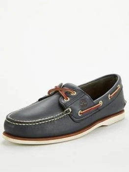 Image of Timberland Leather Boat Shoes - Blue