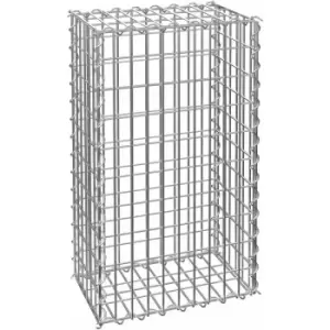 Image of Gabion basket (mesh size 5x10cm) - gabion, garden gabion, wire wall basket - 100 x 30 x 50cm - grey
