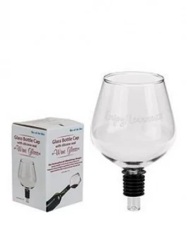 Image of Personalised Bottle Top Wine Glass