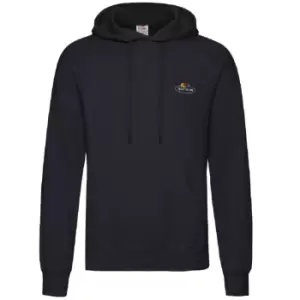 Image of Fruit of the Loom Mens Vintage Logo Hoodie (M) (Deep Navy)