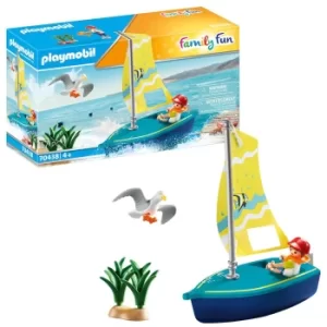 Image of Playmobil Family Fun Beach Hotel Sailboat (70438)
