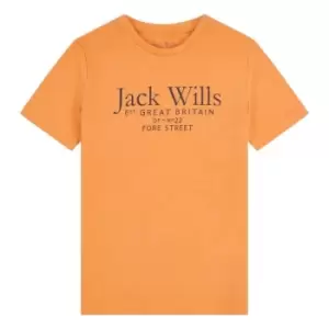 Image of Jack Wills Wills Script T-Shirt Infant Boys - Orange