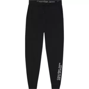 Image of Calvin Klein Jeans Ck Address Logo Hwk Pant - Black
