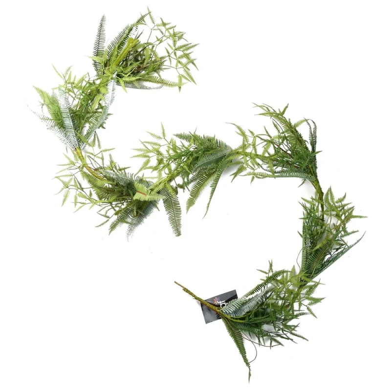 Image of Leaf 180cm Artificial Hanging Trailing Fern Garland Plant Green unisex