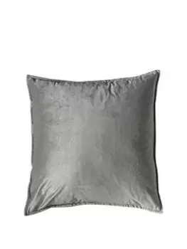 Image of Gallery Meto Velvet Oxford Cushion - Silver