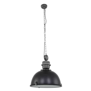 Image of Tough Guy Dome Pendant Ceiling Lights Black Matt, Glass Matt, Metal