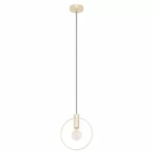 Image of Eglo Simple Brass Circular Single Pendant