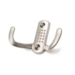 Image of GTV Double Hat Coat Hanger Hook Door Wall Bath Small - Colour Satin, Pack of 7