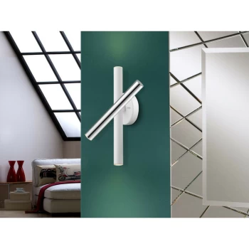 Image of Schuller Lighting - Schuller Varas - Integrated LED Wall Light, Chrome, Matt White