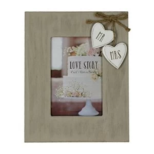 Image of 4" x 6" - Love Story Photo Frame - Mr & Mrs