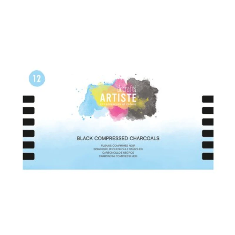 Image of Artiste Compressed Charcoals Black (Pack of 12) DOA 551030