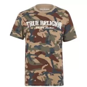 Image of True Religion Camo Print T Shirt - Green