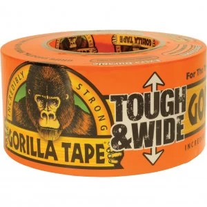 Image of Gorilla Tape Tough and Wide General Purpose Sticky Tape Orange 73mm 27m