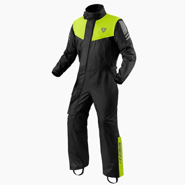 Image of REV'IT! Rain Suit Pacific 4 H2O Black Neon Yellow Size S
