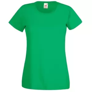 Image of Fruit Of The Loom Ladies/Womens Lady-Fit Valueweight Short Sleeve T-Shirt (XL) (Kelly Green)