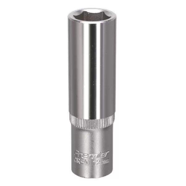 Image of Genuine SEALEY S3812D WallDrive® Socket 12mm Deep 3/8Sq Drive