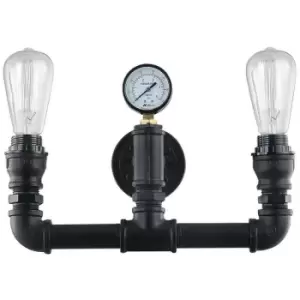 Image of Netlighting Industrial and Retro Wall Lamp Black 2 Light, E14